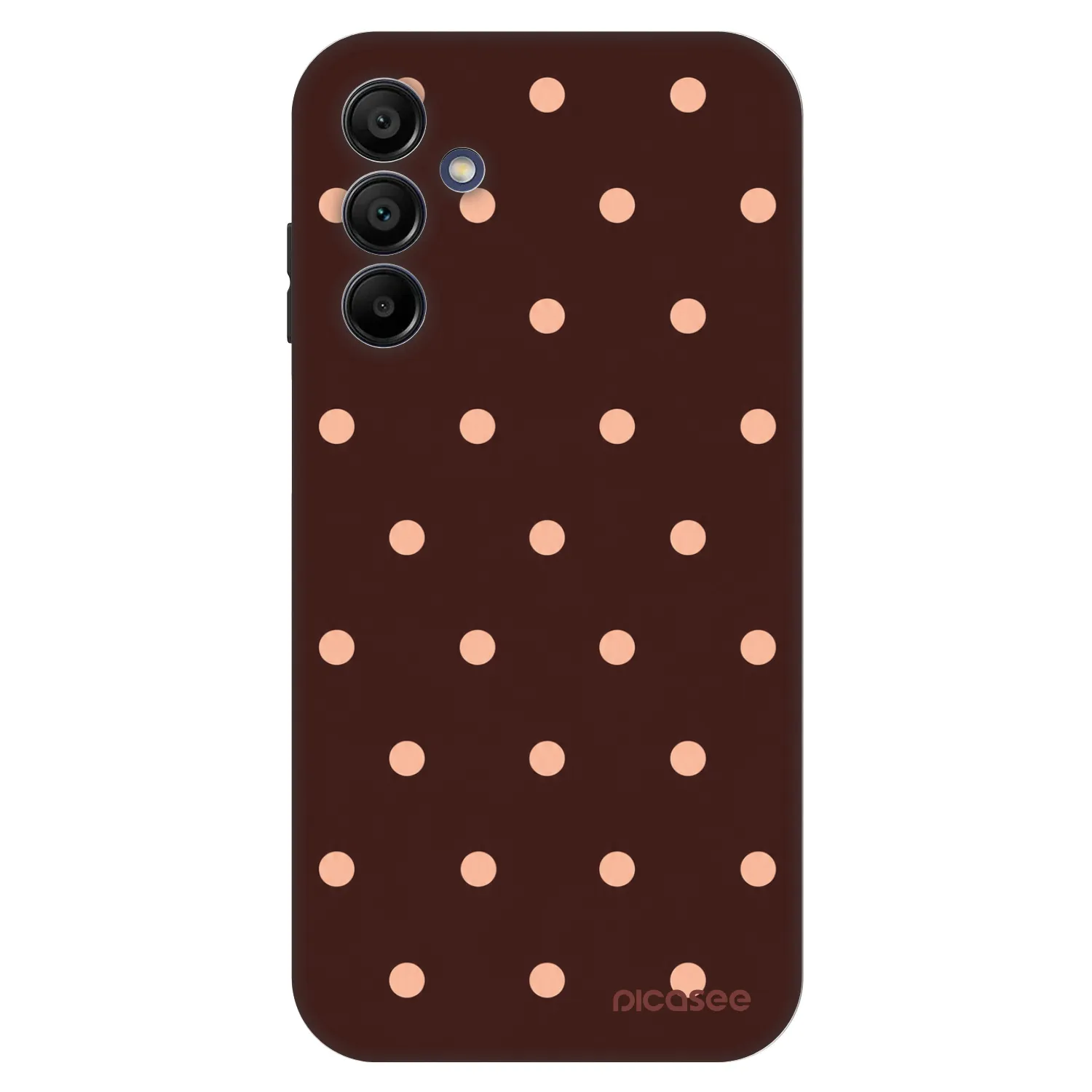 Picasee Fashion Case pro Samsung Galaxy A15 A155F 4G - Peach Dots & Chocolate