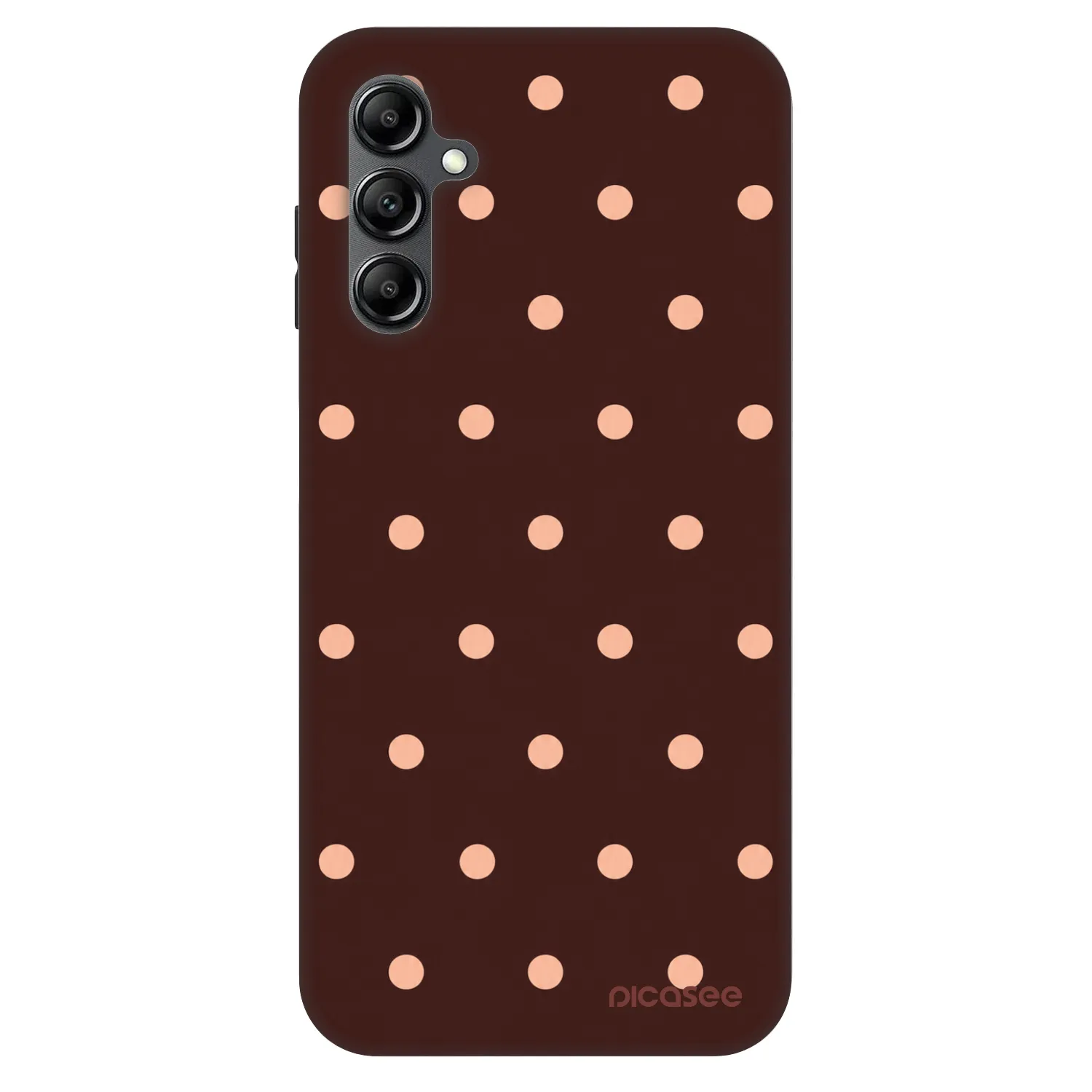Picasee Fashion Case pro Samsung Galaxy A14 5G A146P - Peach Dots & Chocolate