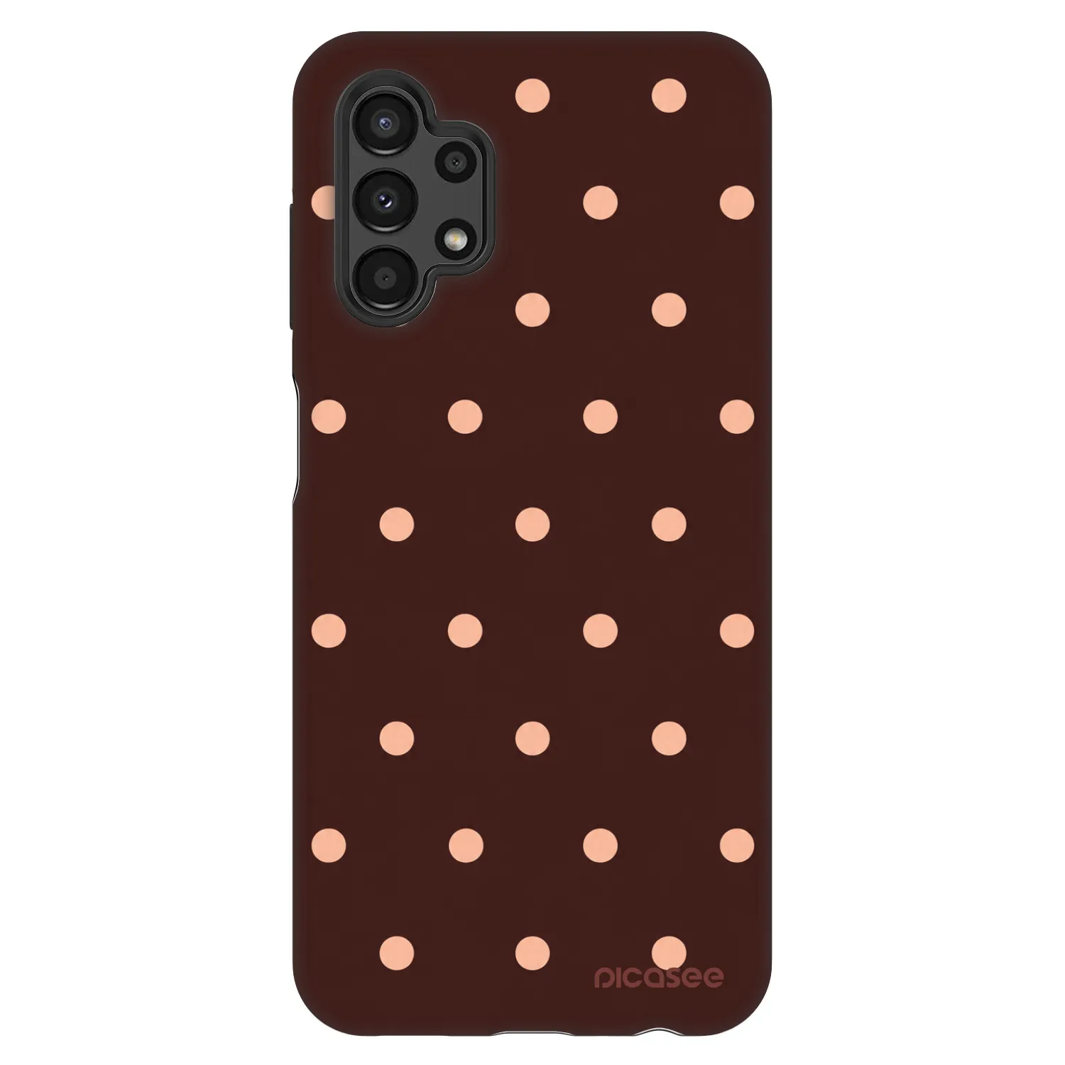 Picasee Fashion Case pro Samsung Galaxy A13 4G A135 - Peach Dots & Chocolate
