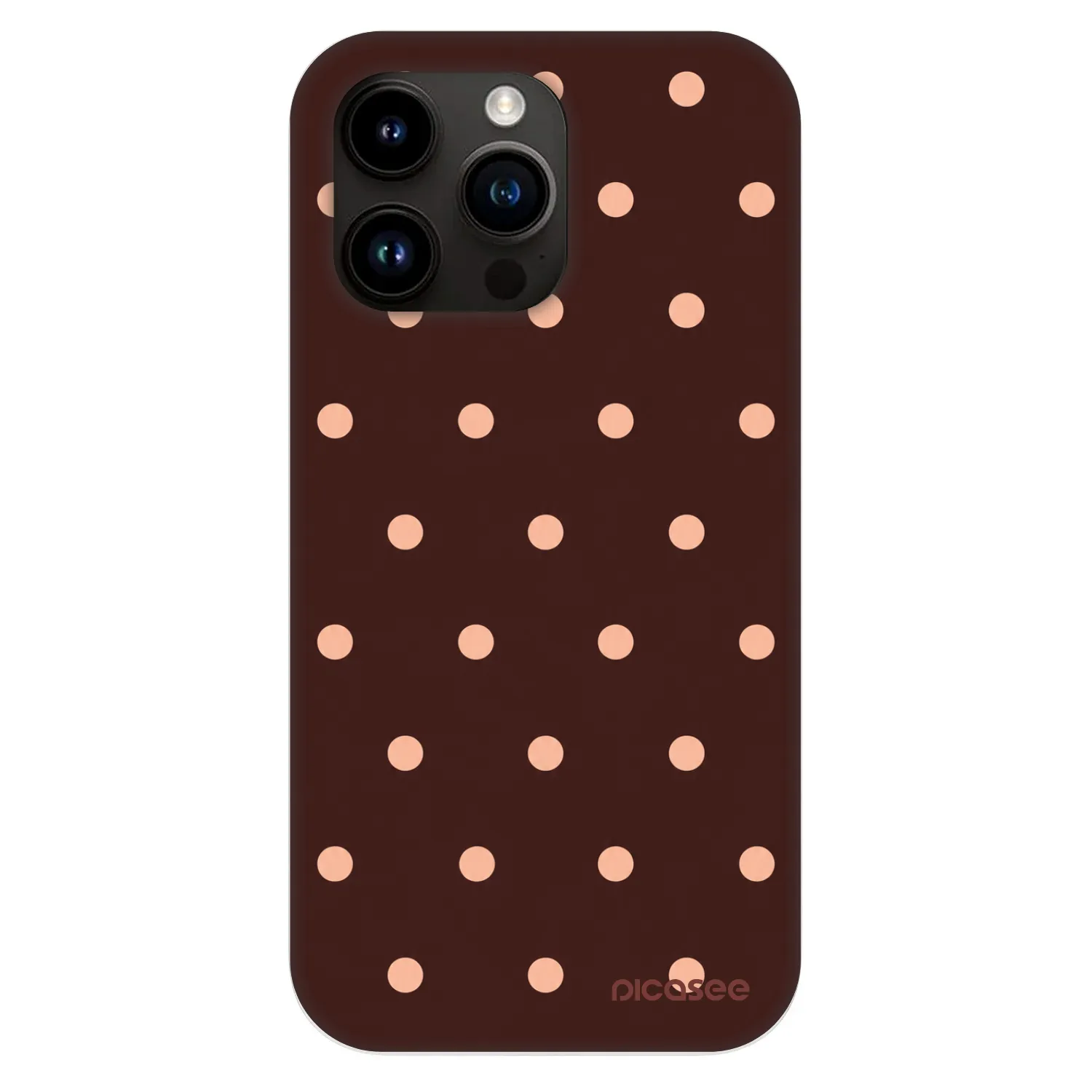 Picasee Fashion Case MagSafe Apple iPhone 13 Pro - Peach Dots & Chocolate