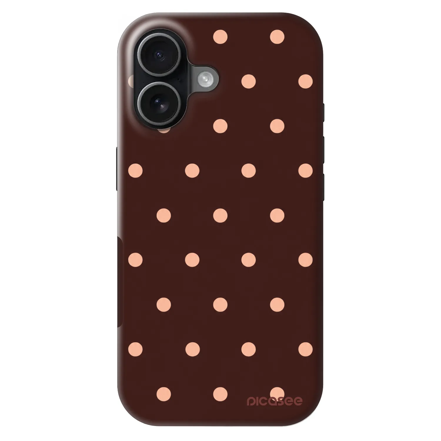 Picasee Fashion Case MagSafe Apple iPhone 17 - Peach Dots & Chocolate