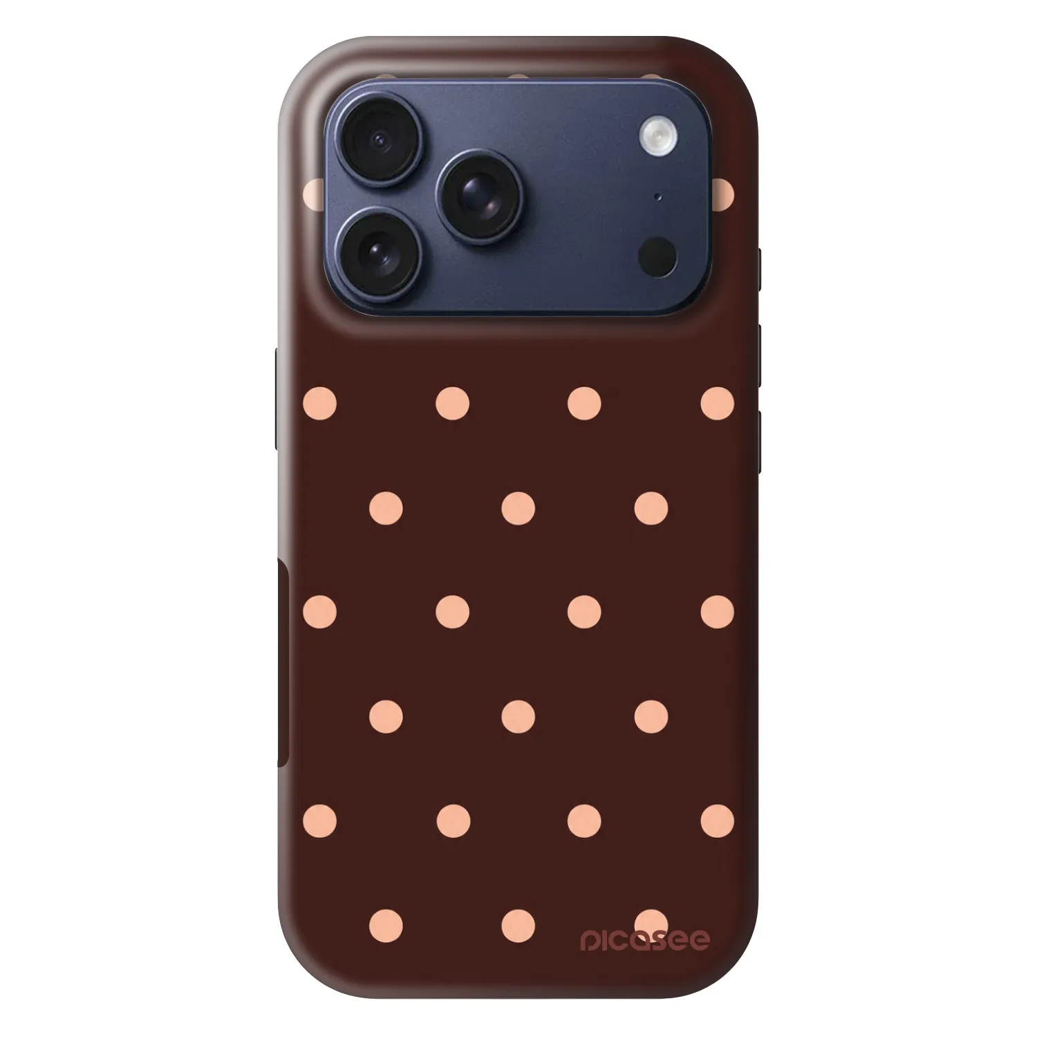 Picasee Fashion Case MagSafe Apple iPhone 17 Pro - Peach Dots & Chocolate