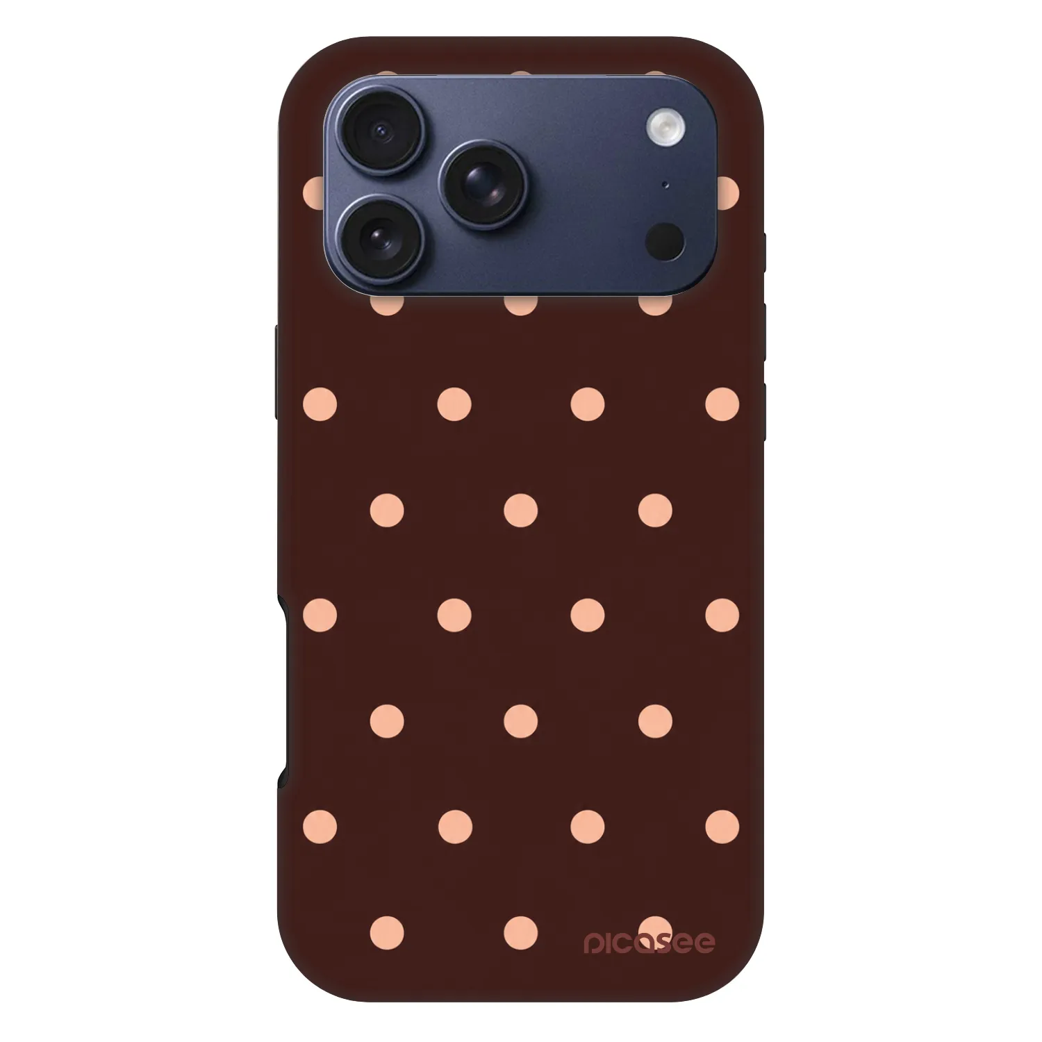 Picasee Fashion Case MagSafe Apple iPhone 17 Pro Max - Peach Dots & Chocolate