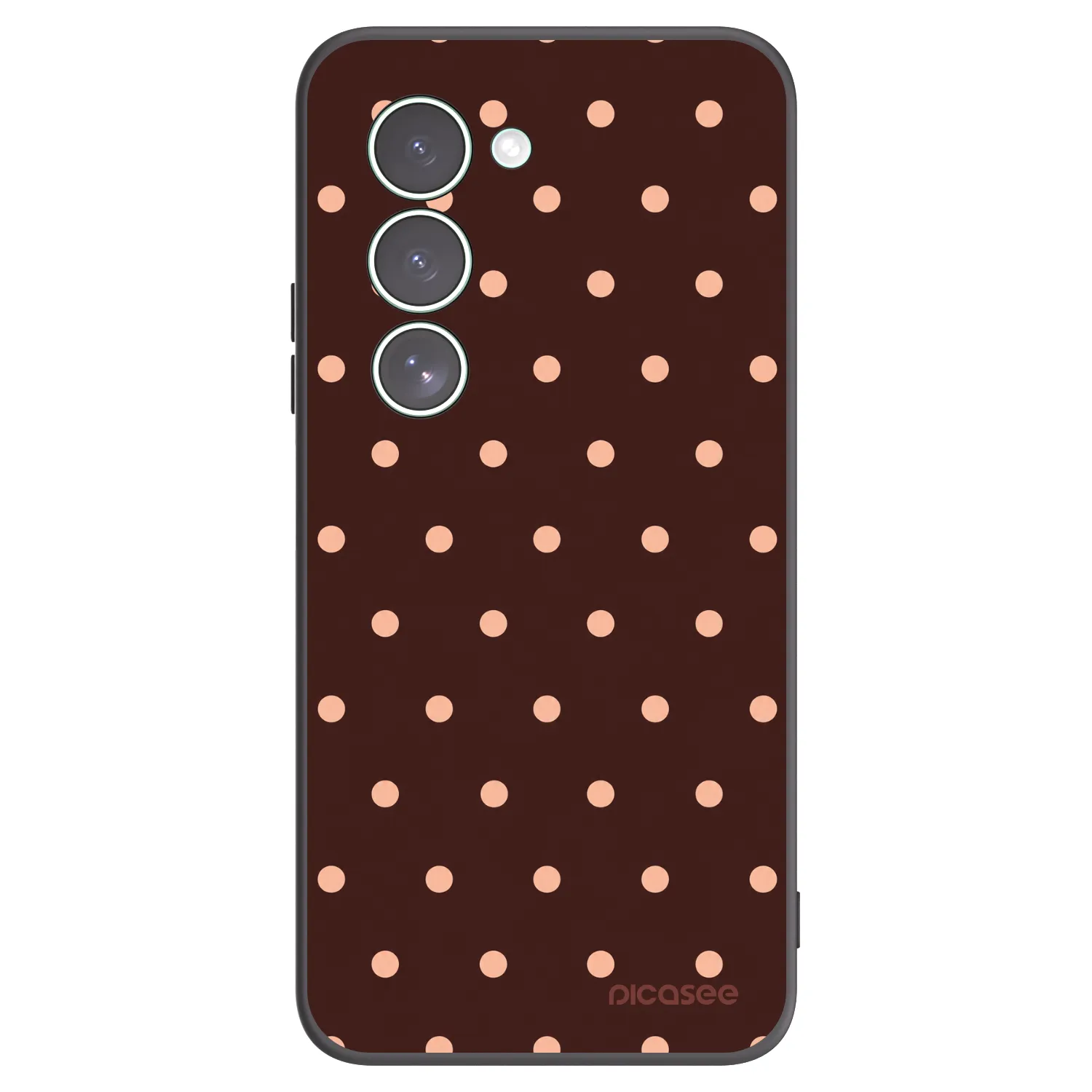 Picasee silikonový černý obal pro Xiaomi Redmi 15 5G - Peach Dots & Chocolate