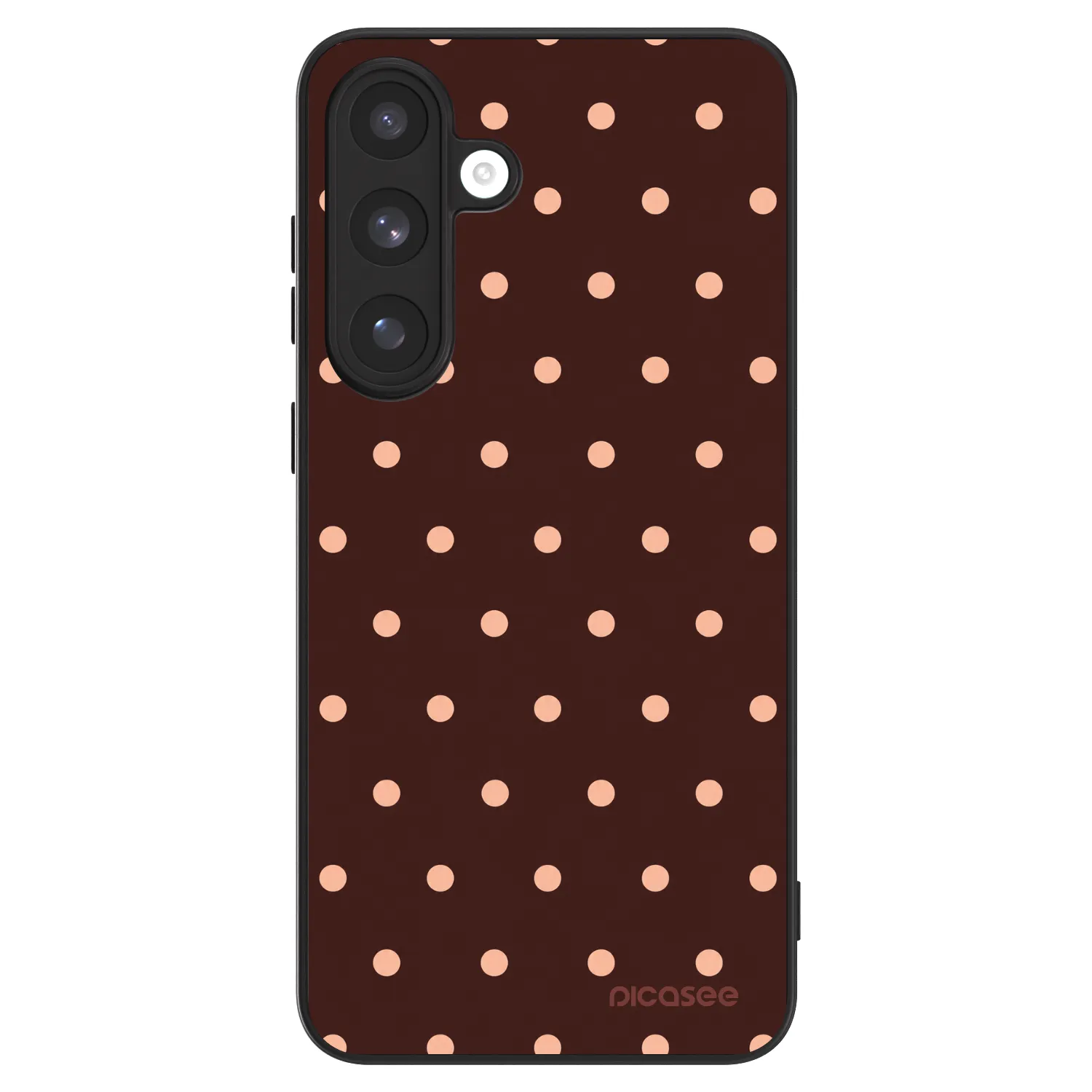 Picasee ULTIMATE CASE PowerShare pro Samsung Galaxy S25 FE 5G - Peach Dots & Chocolate