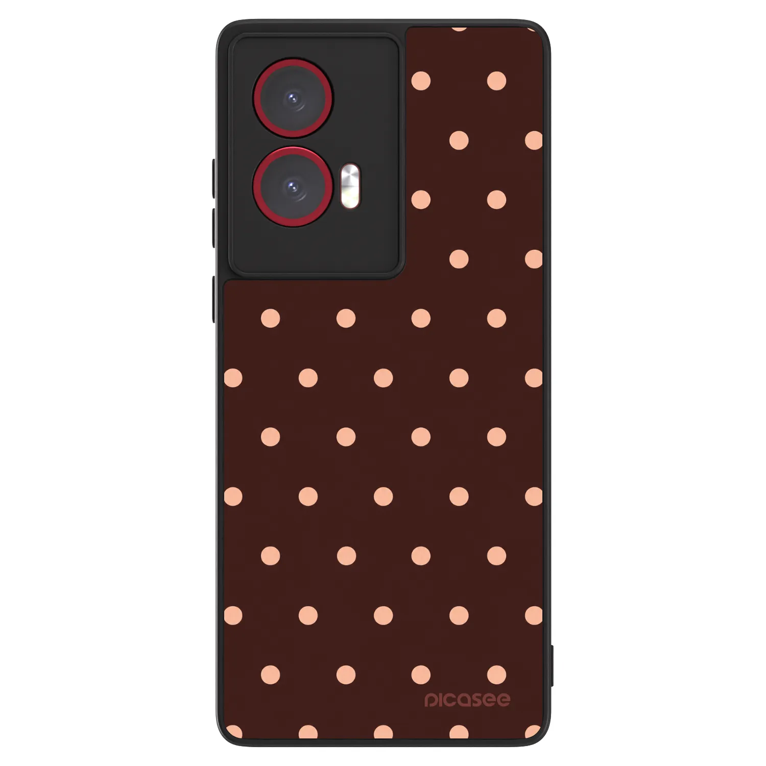 Picasee ULTIMATE CASE pro Motorola Edge 50 Fusion - Peach Dots & Chocolate