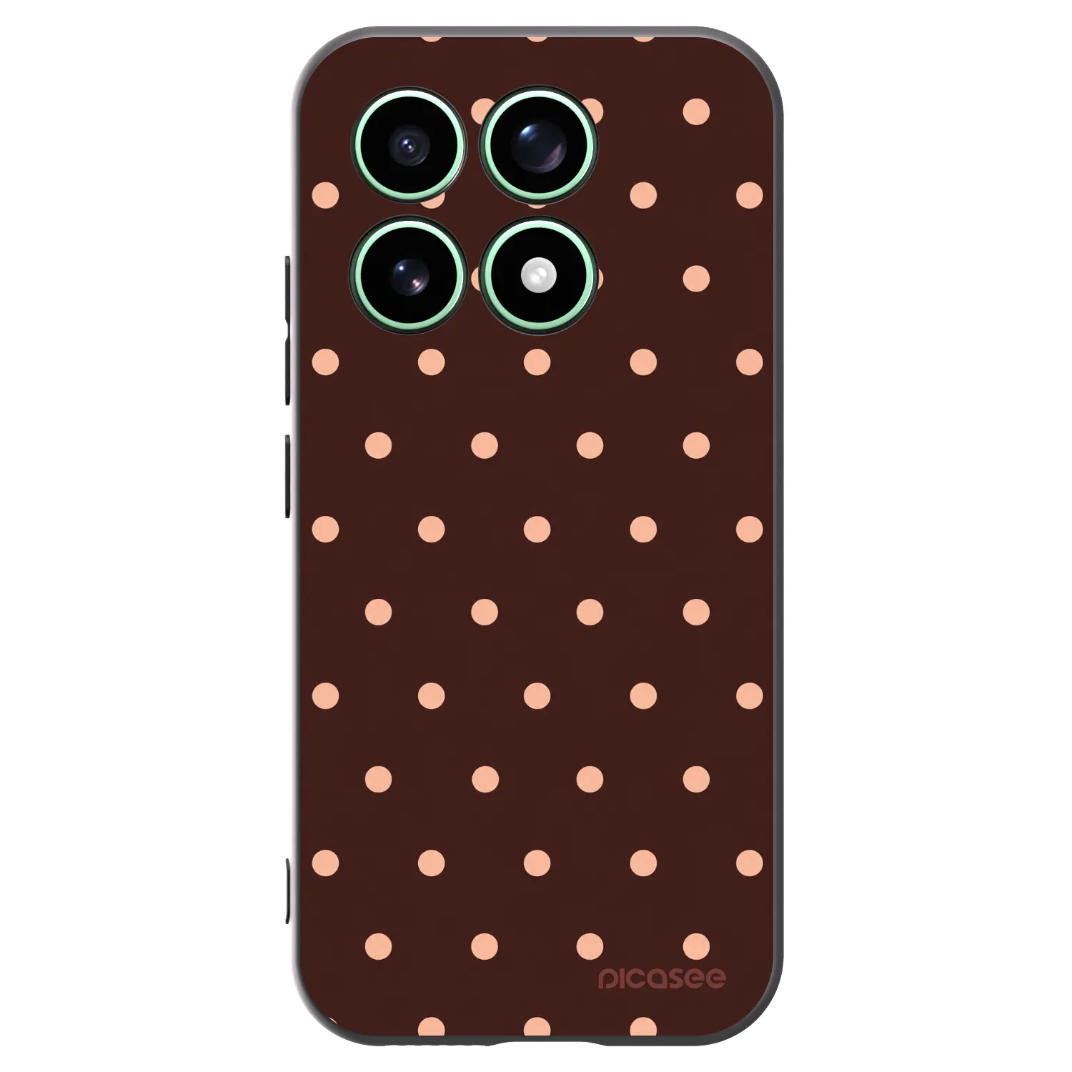 Picasee silikonový černý obal pro Xiaomi 17 - Peach Dots & Chocolate