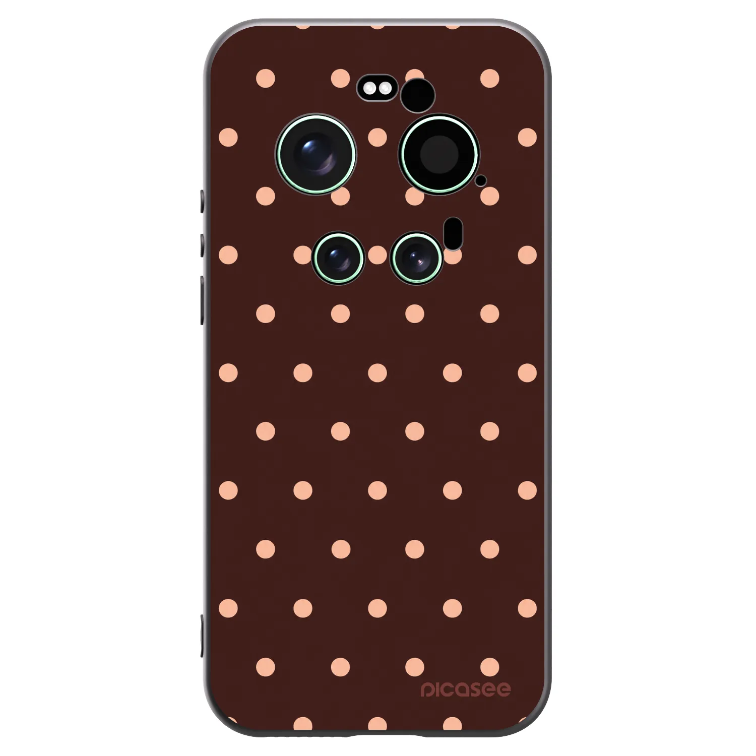 Picasee silikonový černý obal pro Xiaomi 17 Ultra - Peach Dots & Chocolate