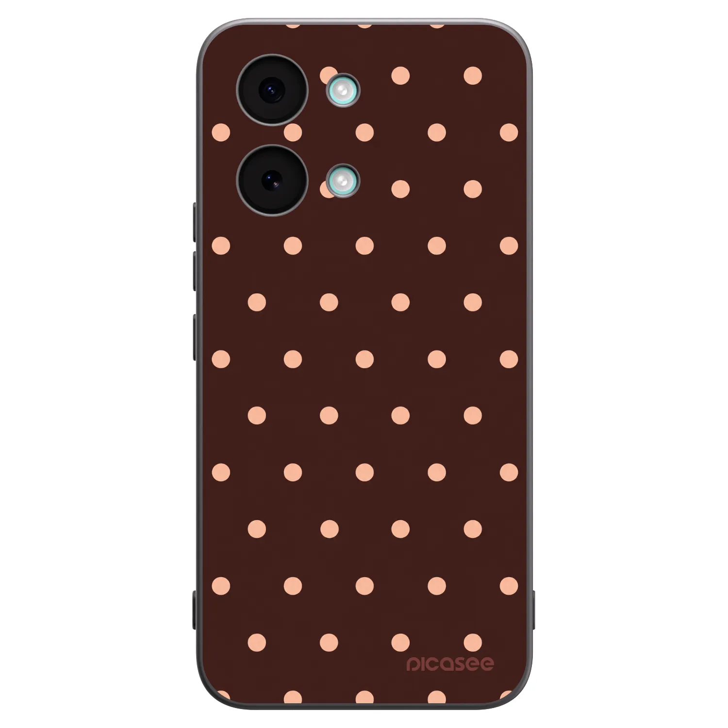 Picasee silikonový černý obal pro Xiaomi Poco X8 Pro Max - Peach Dots & Chocolate