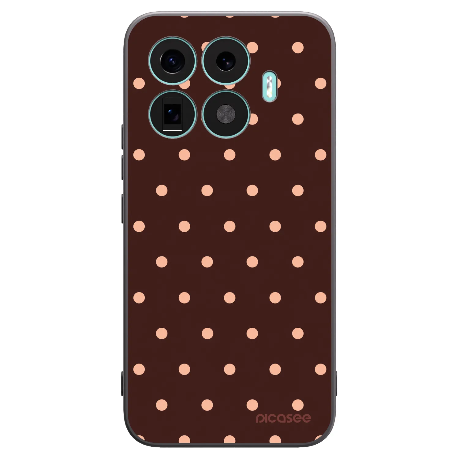 Picasee silikonový černý obal pro Xiaomi 17T Pro - Peach Dots & Chocolate