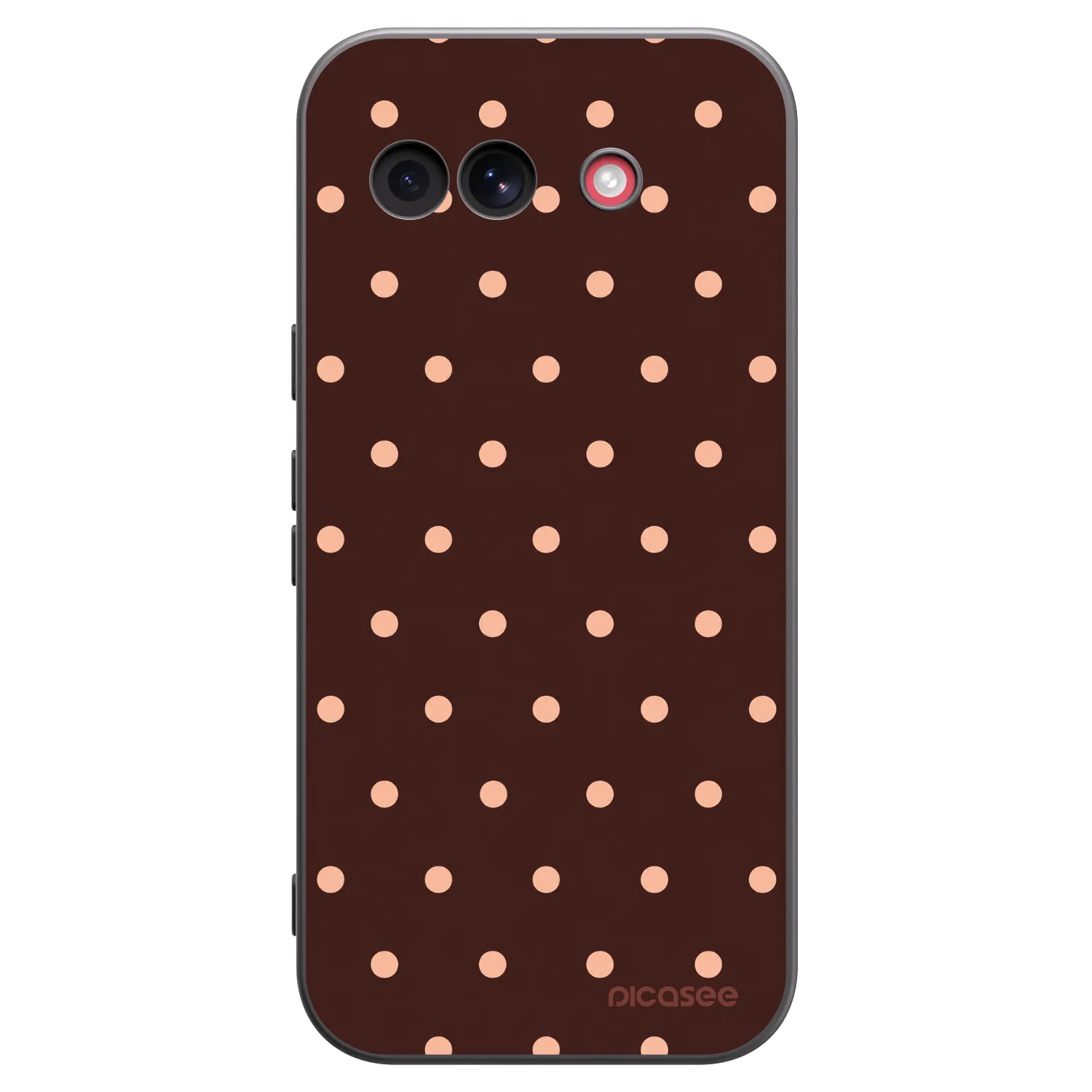 Picasee silikonový černý obal pro Google Pixel 10a - Peach Dots & Chocolate