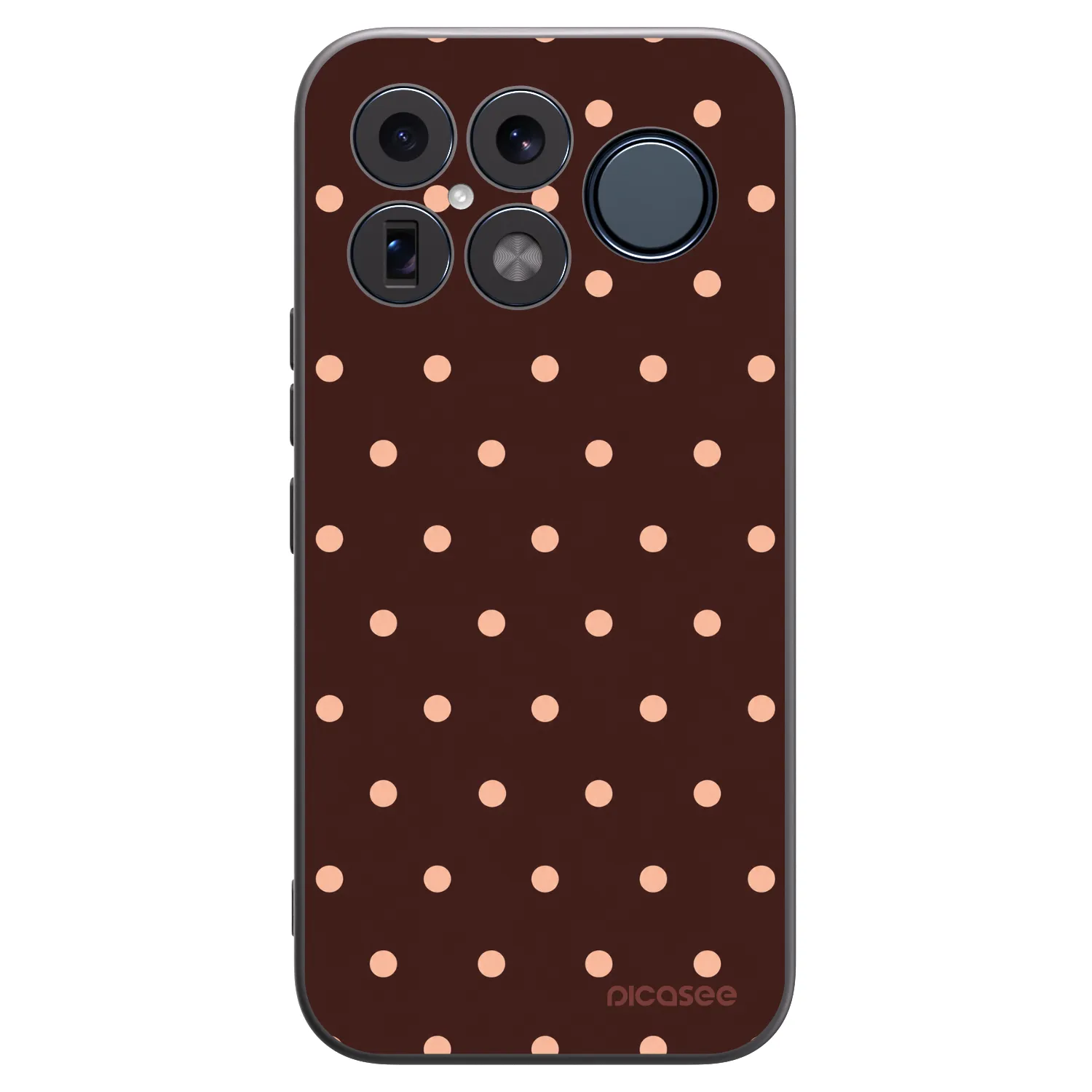 Picasee silikonový černý obal pro Xiaomi Poco F8 Ultra - Peach Dots & Chocolate