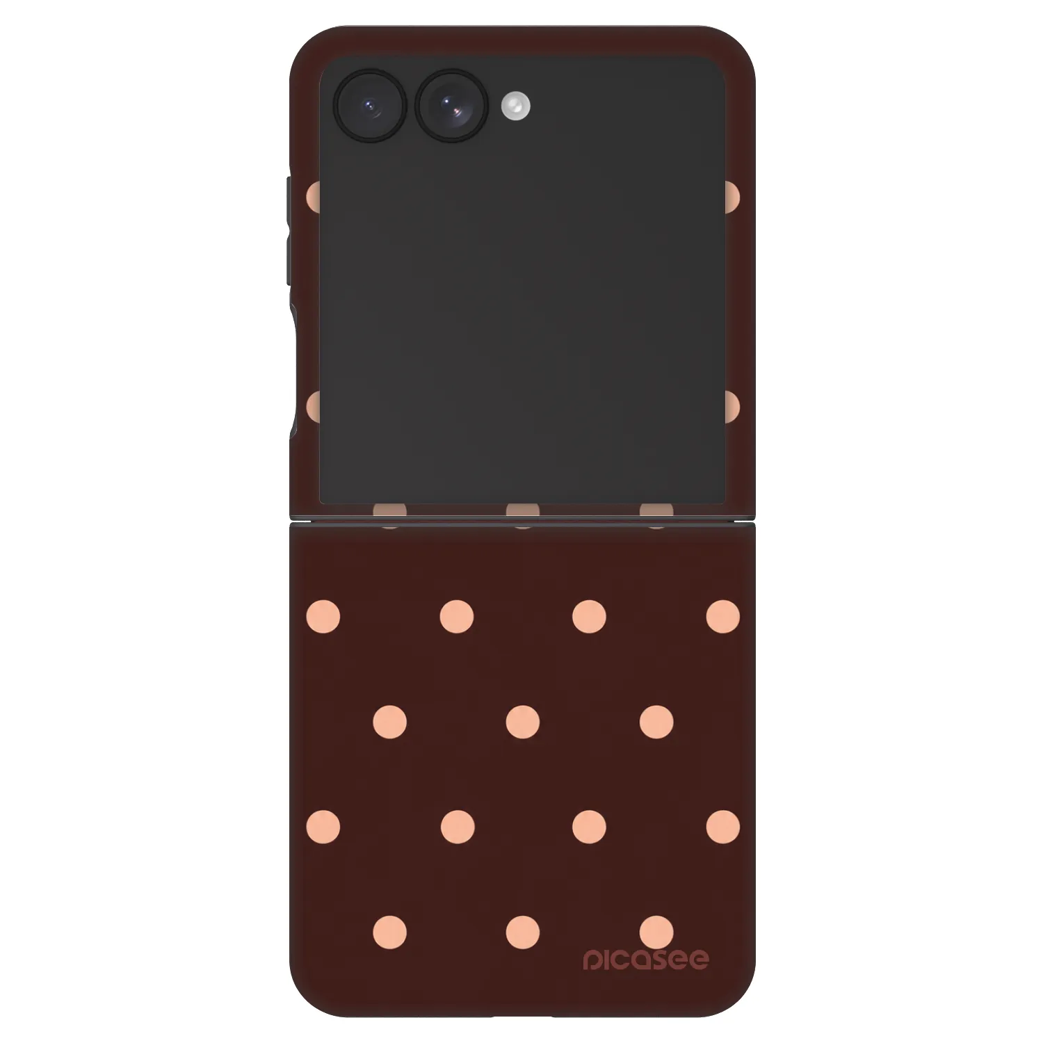 Picasee Fashion Case pro Samsung Galaxy Z Flip7 5G - Peach Dots & Chocolate
