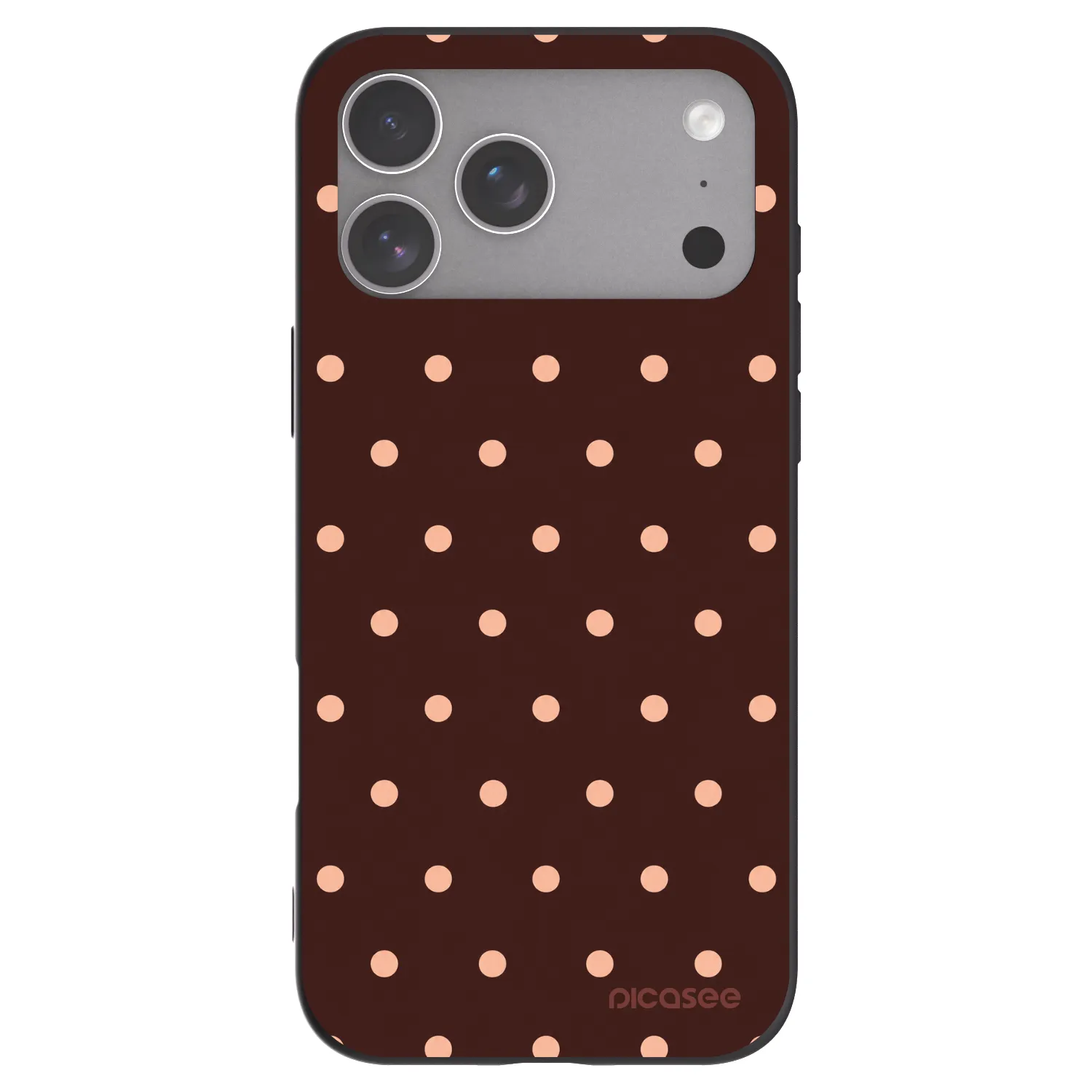 Picasee silikonový černý obal pro Apple iPhone 18 Pro Max - Peach Dots & Chocolate
