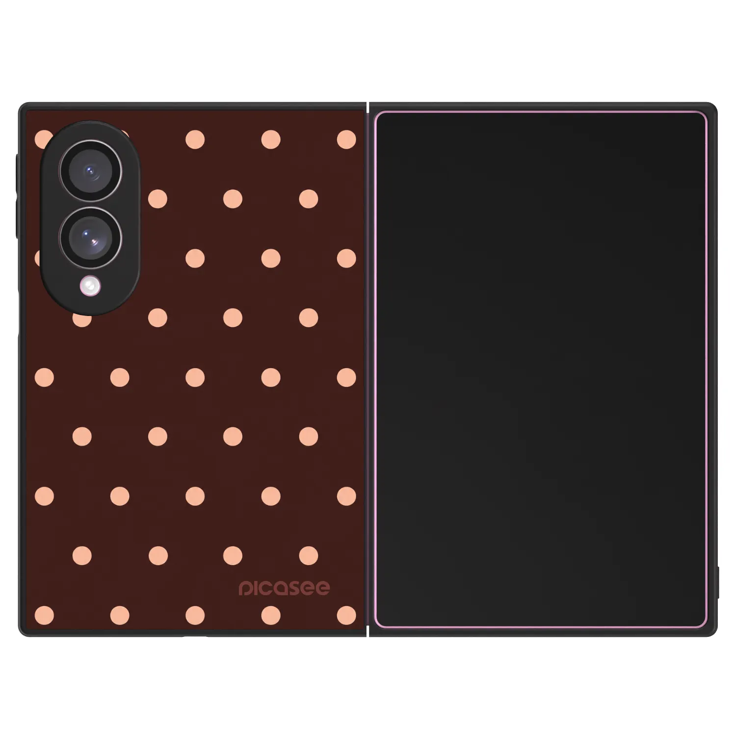 Picasee ULTIMATE CASE pro Samsung Galaxy Z Fold8 5G - Peach Dots & Chocolate