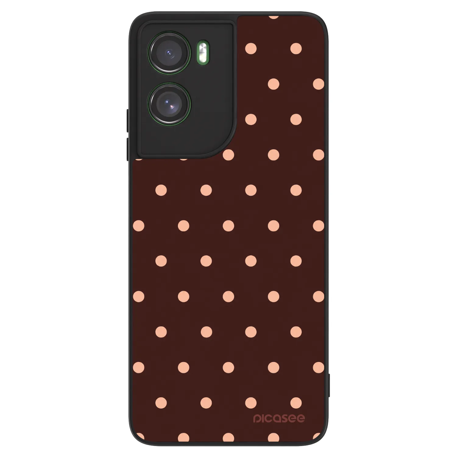 Picasee ULTIMATE CASE pro Motorola Moto G06 - Peach Dots & Chocolate