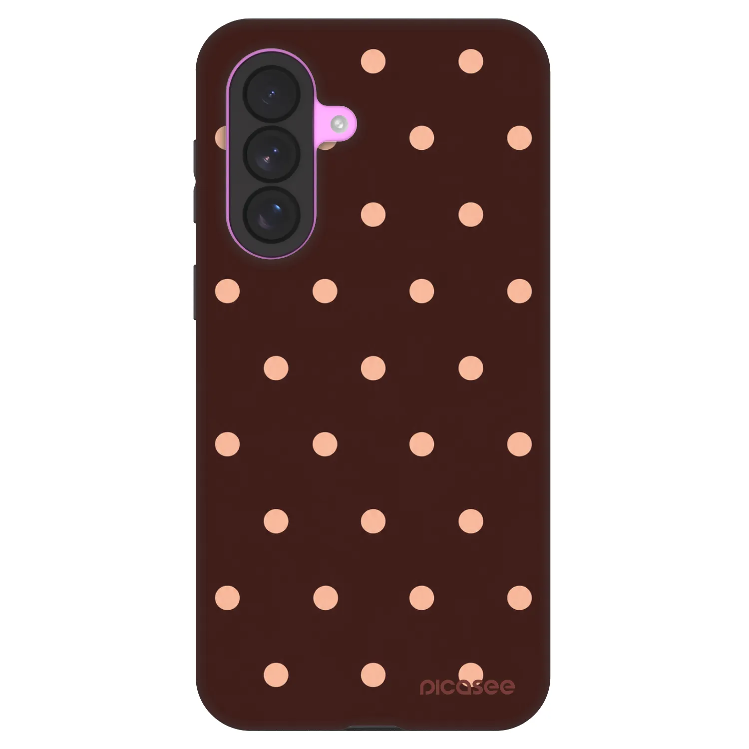 Picasee Fashion Case pro Samsung Galaxy A37 - Peach Dots & Chocolate
