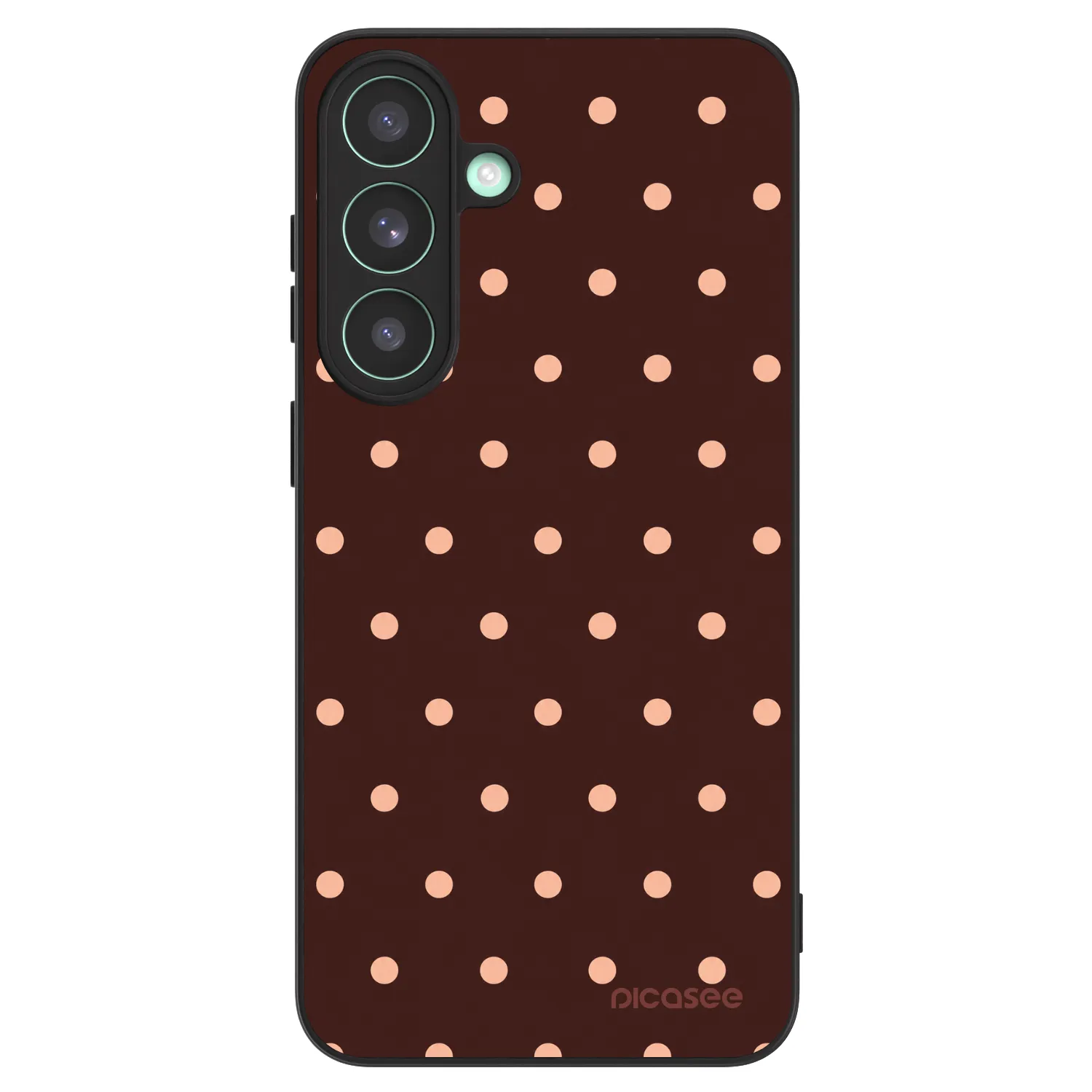 Picasee ULTIMATE CASE PowerShare pro Samsung Galaxy S26 FE - Peach Dots & Chocolate