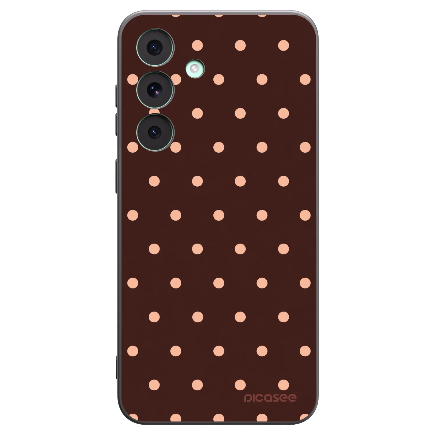 Picasee silikonový černý obal pro Samsung Galaxy S26 FE - Peach Dots & Chocolate