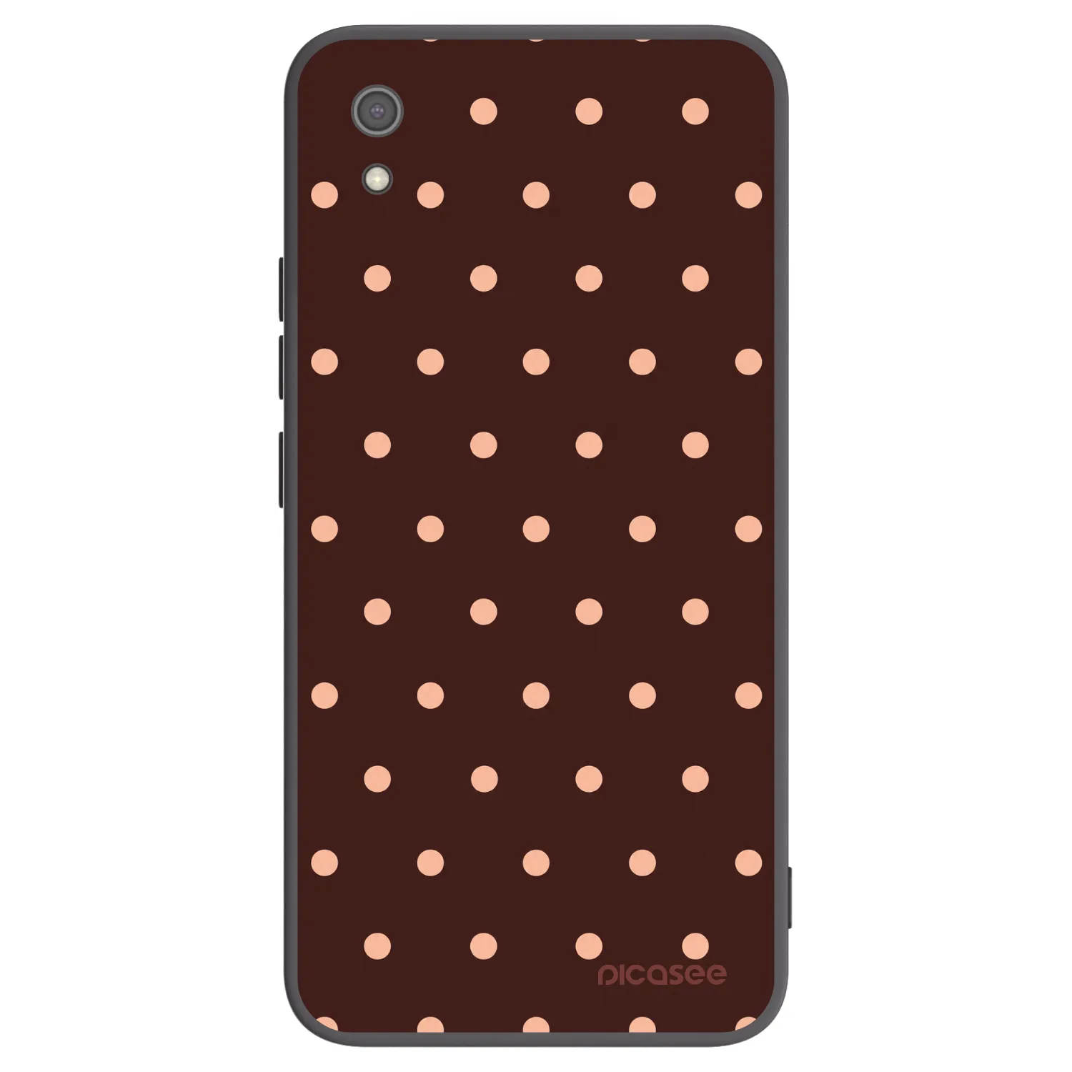 Picasee silikonový černý obal pro Xiaomi Redmi 7A - Peach Dots & Chocolate