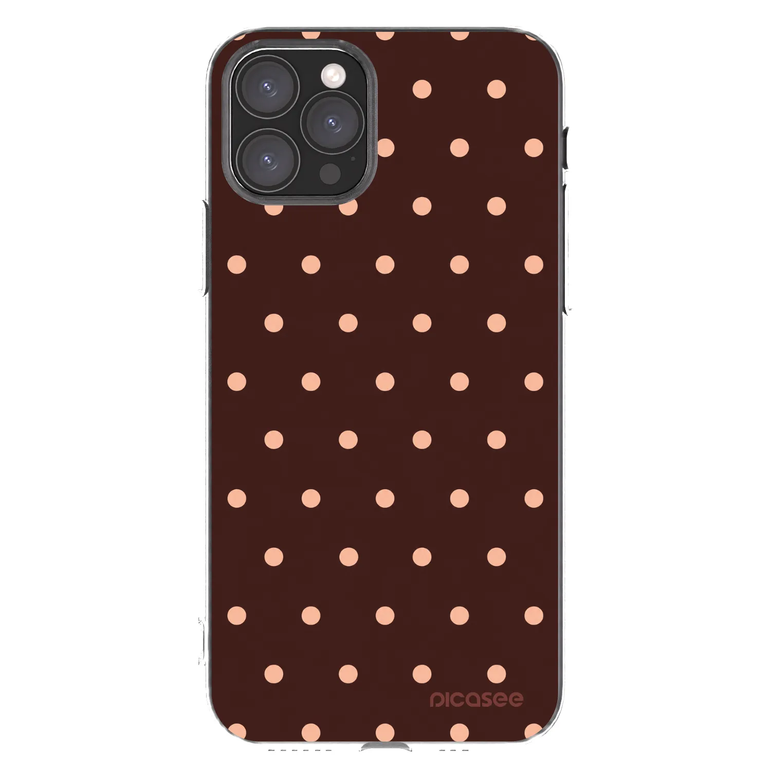 Picasee silikonový průhledný obal pro Apple iPhone 11 Pro - Peach Dots & Chocolate