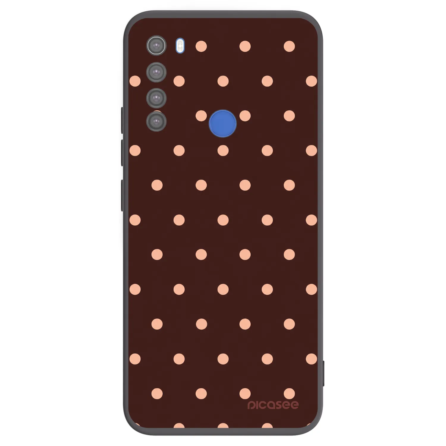 Picasee silikonový černý obal pro Xiaomi Redmi Note 8T - Peach Dots & Chocolate