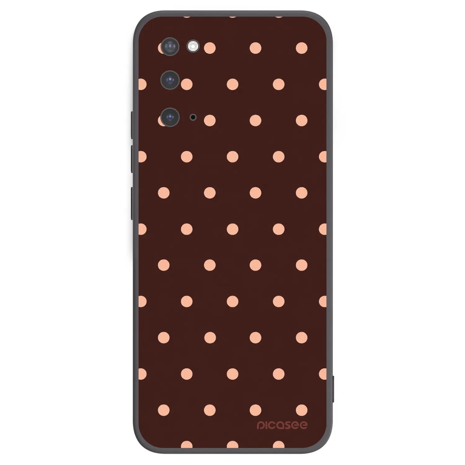 Picasee silikonový černý obal pro Samsung Galaxy S20 G980F - Peach Dots & Chocolate