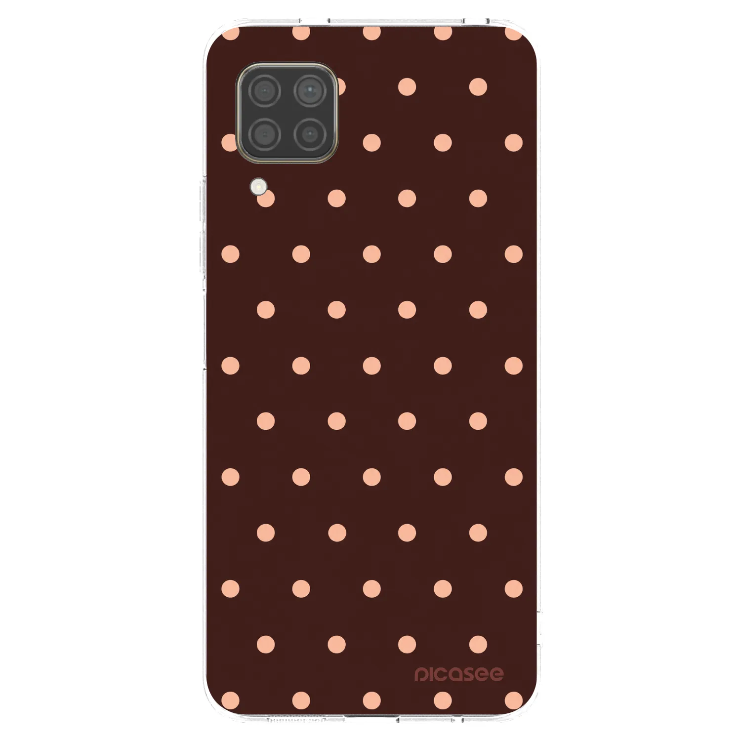 Picasee silikonový průhledný obal pro Huawei P40 Lite - Peach Dots & Chocolate