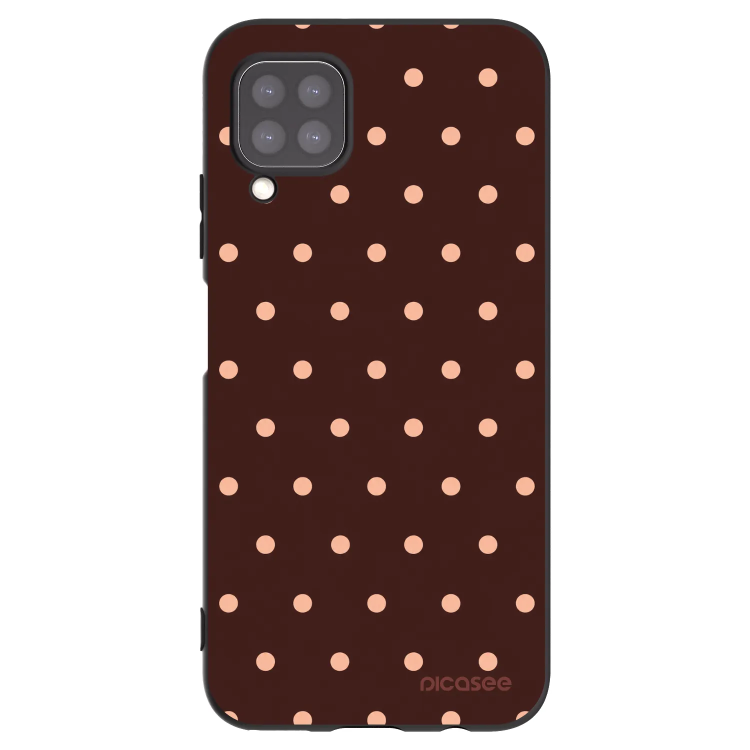 Picasee silikonový černý obal pro Huawei P40 Lite - Peach Dots & Chocolate