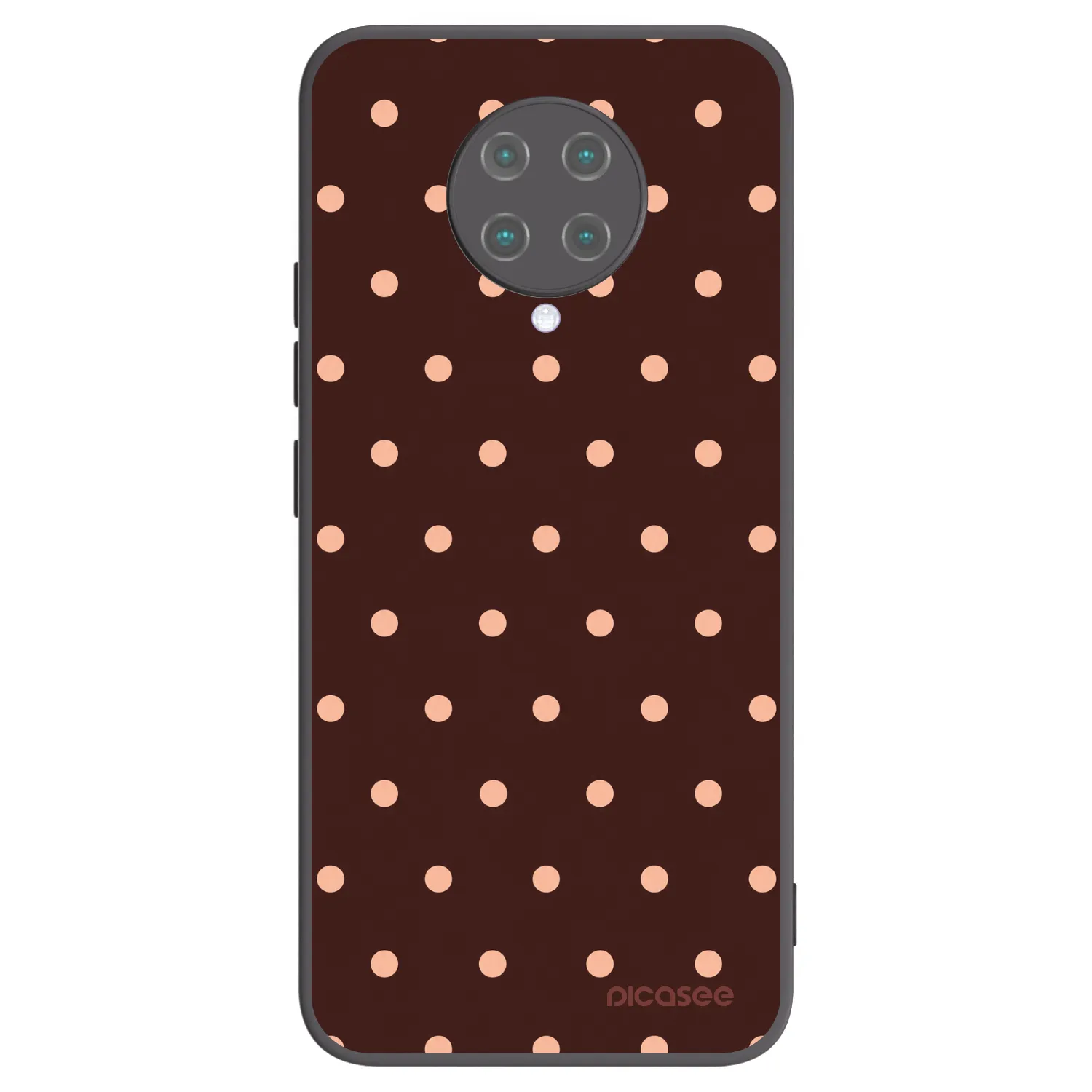 Picasee silikonový černý obal pro Xiaomi Poco F2 Pro - Peach Dots & Chocolate