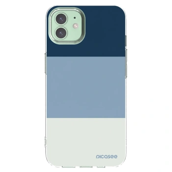 Picasee silikonový průhledný obal pro Apple iPhone 12 - Coastal Blue