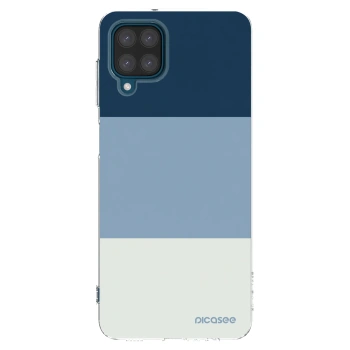 Picasee silikonový průhledný obal pro Samsung Galaxy A12 A125F - Coastal Blue