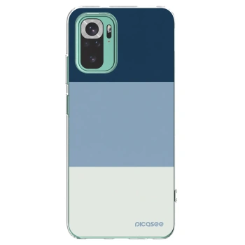 Picasee silikonový průhledný obal pro Xiaomi Redmi Note 10 Pro - Coastal Blue