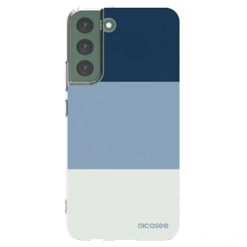 Picasee silikonový průhledný obal pro Samsung Galaxy S22+ 5G - Coastal Blue