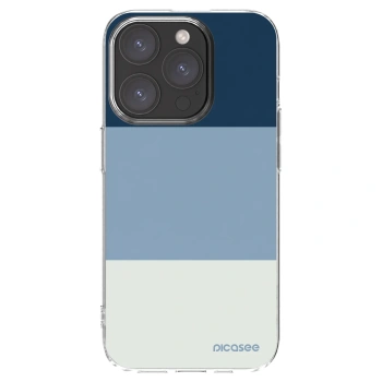 Picasee silikonový průhledný obal pro Apple iPhone 15 Pro - Coastal Blue