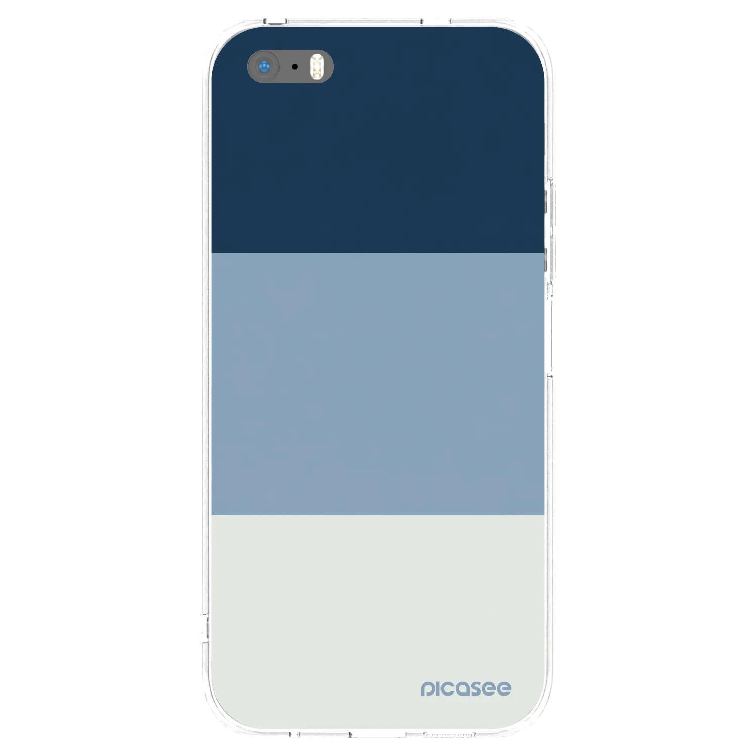 Picasee silikonový průhledný obal pro Apple iPhone 5/5S/SE - Coastal Blue