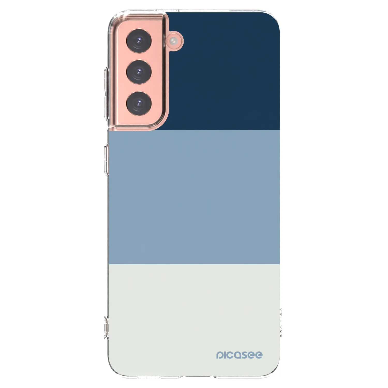 Picasee silikonový průhledný obal pro Samsung Galaxy S21 5G G991B - Coastal Blue