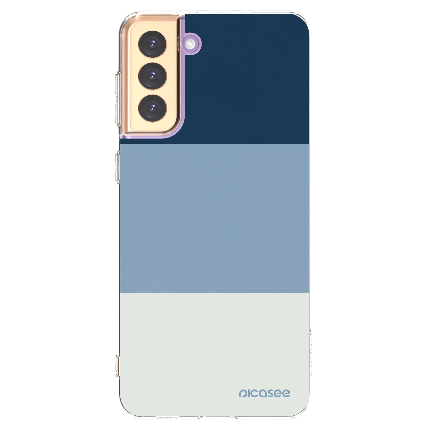 Picasee silikonový průhledný obal pro Samsung Galaxy S21+ 5G G996F - Coastal Blue
