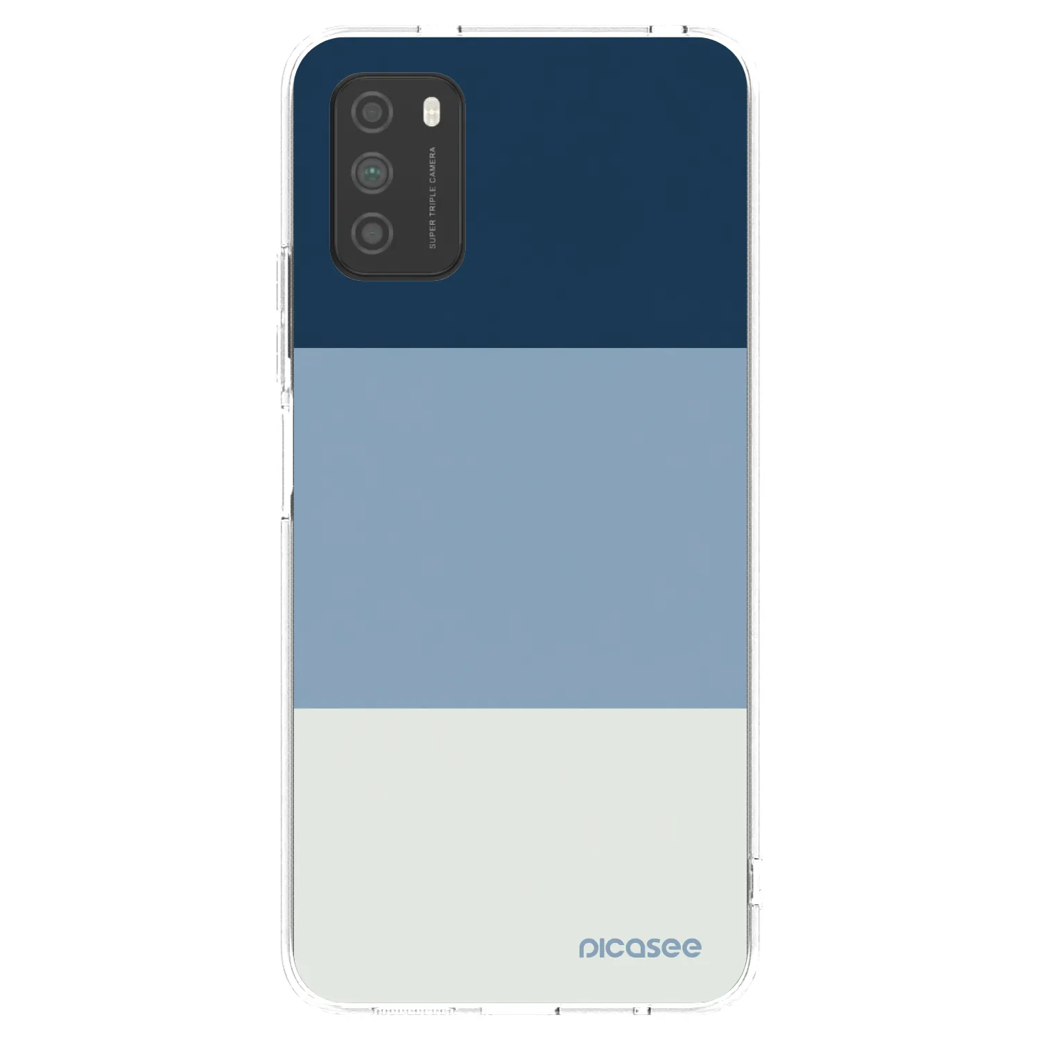 Picasee silikonový průhledný obal pro Xiaomi Poco M3 - Coastal Blue