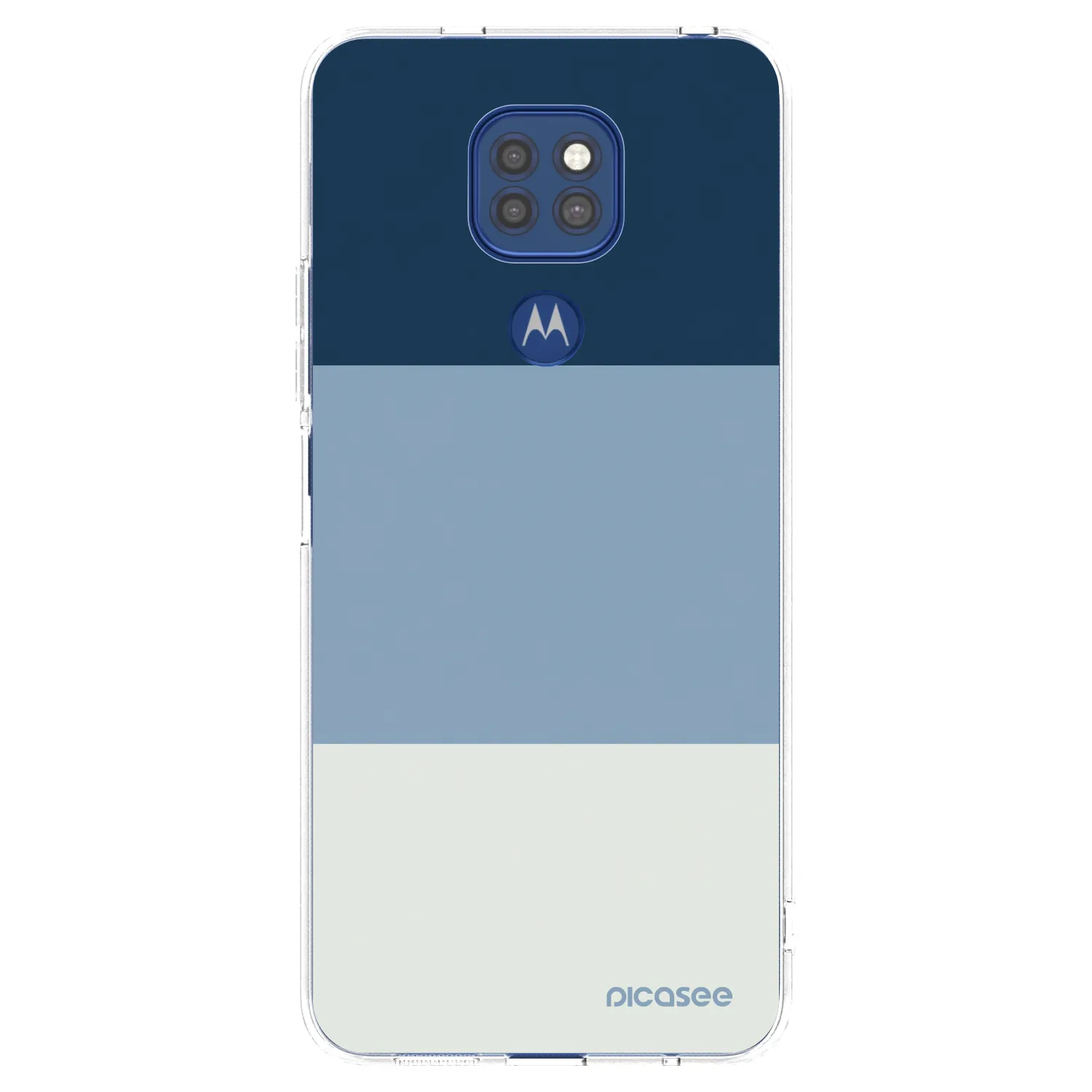 Picasee silikonový průhledný obal pro Motorola Moto G9 Play - Coastal Blue