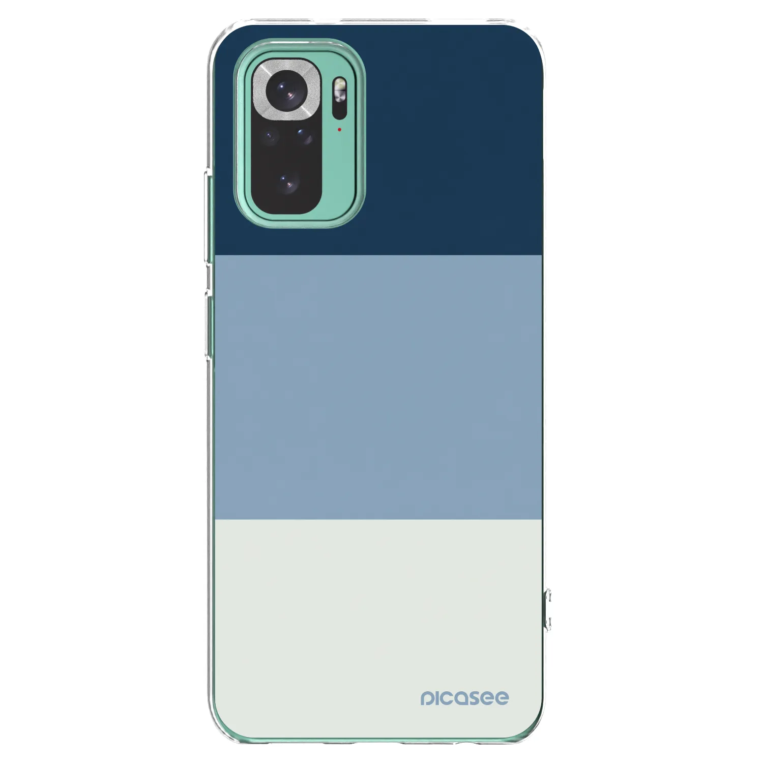 Picasee silikonový průhledný obal pro Xiaomi Redmi Note 10 Pro - Coastal Blue