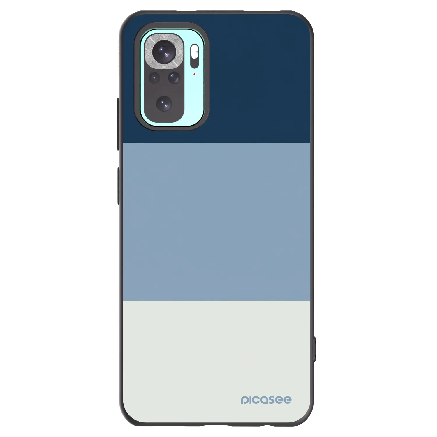 Picasee silikonový černý obal pro Xiaomi Redmi Note 10 Pro - Coastal Blue