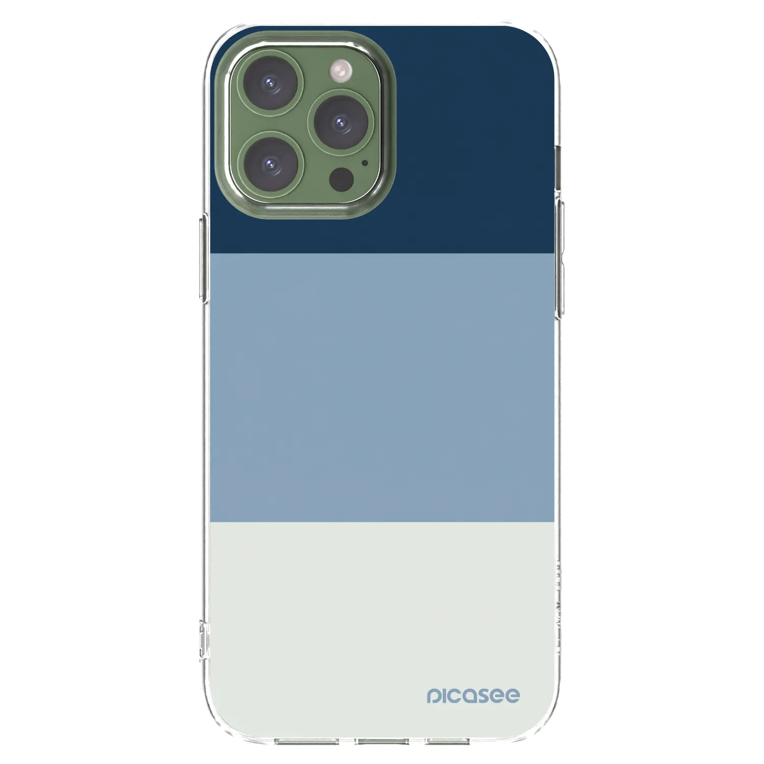 Picasee silikonový průhledný obal pro Apple iPhone 13 Pro Max - Coastal Blue