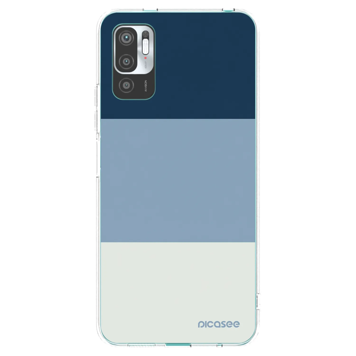 Picasee silikonový průhledný obal pro Xiaomi Redmi Note 10 5G - Coastal Blue