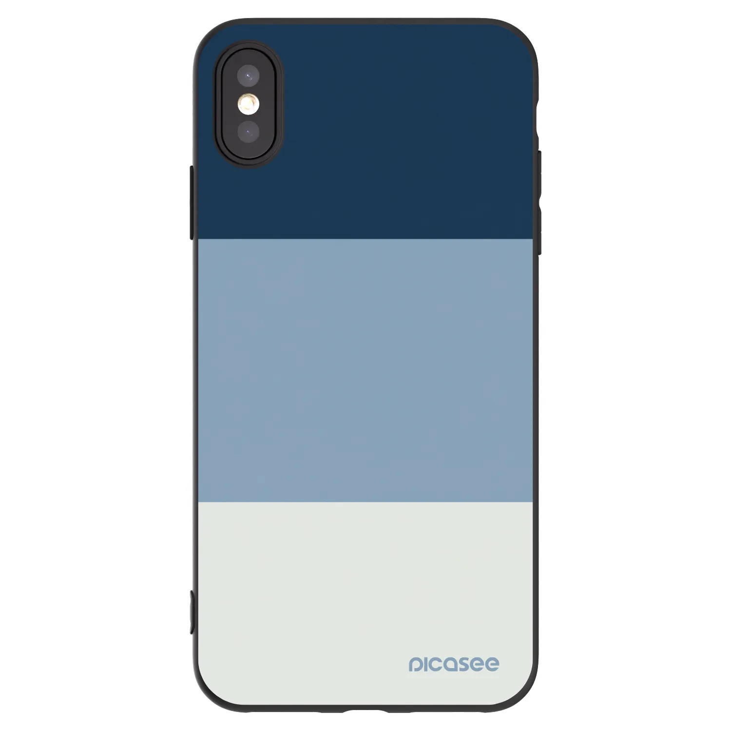Picasee silikonový černý obal pro Apple iPhone XS Max - Coastal Blue