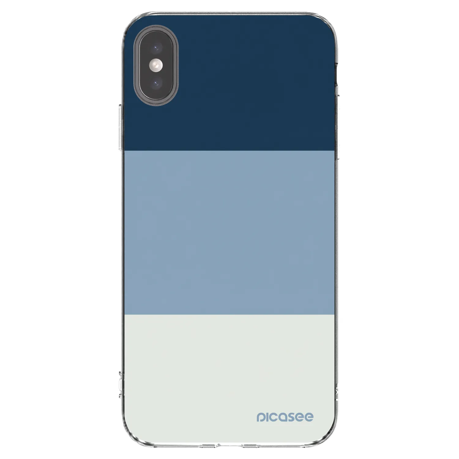 Picasee silikonový průhledný obal pro Apple iPhone XS Max - Coastal Blue