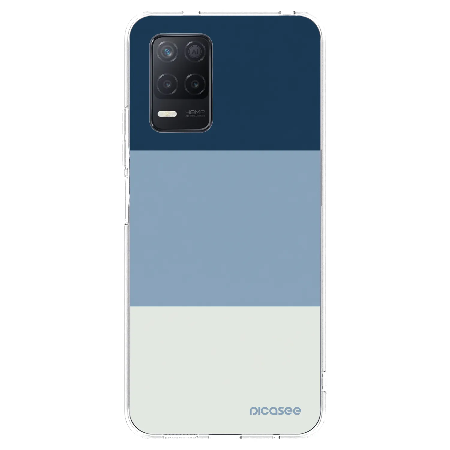 Picasee silikonový průhledný obal pro Realme 8 5G - Coastal Blue