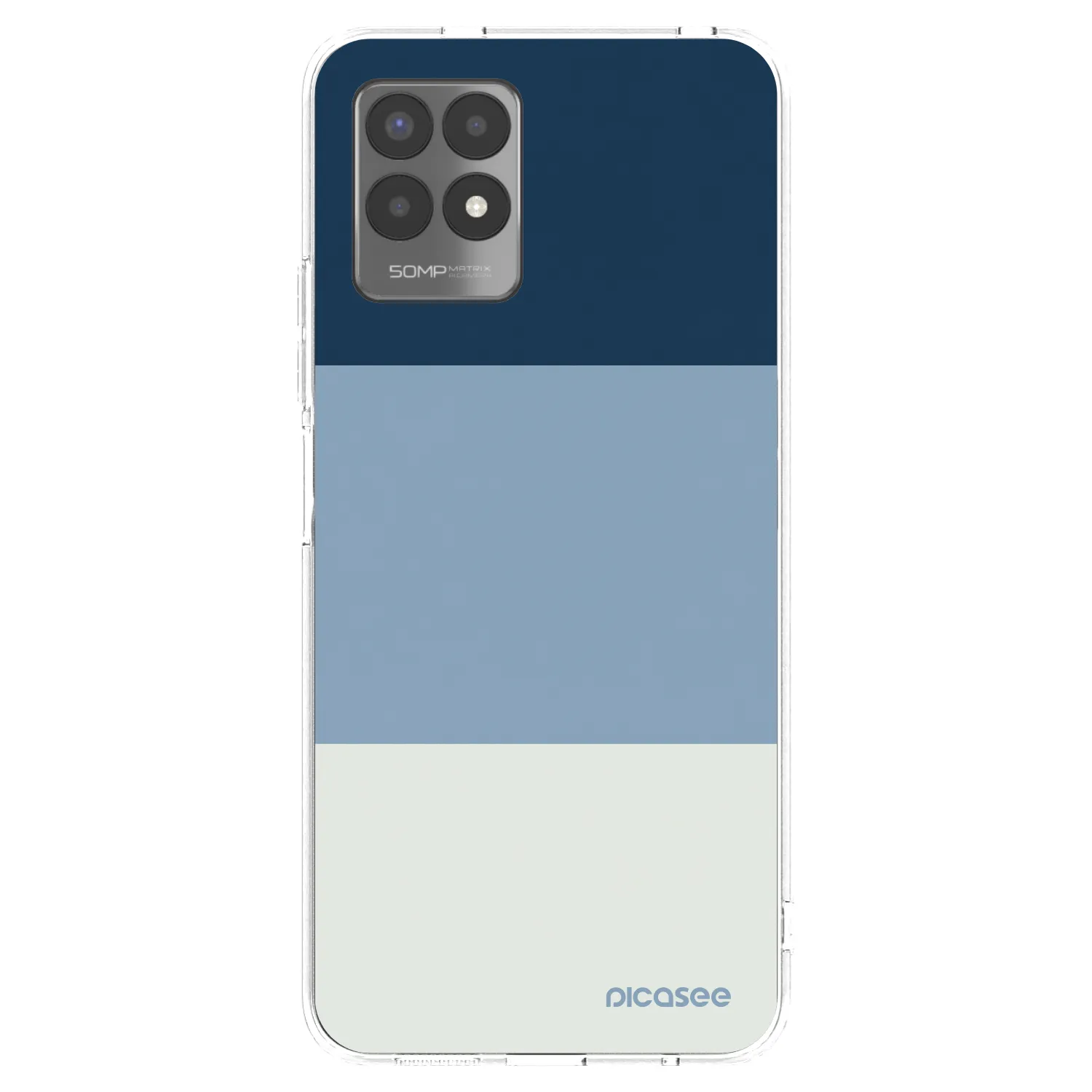 Picasee silikonový průhledný obal pro Realme 8i - Coastal Blue