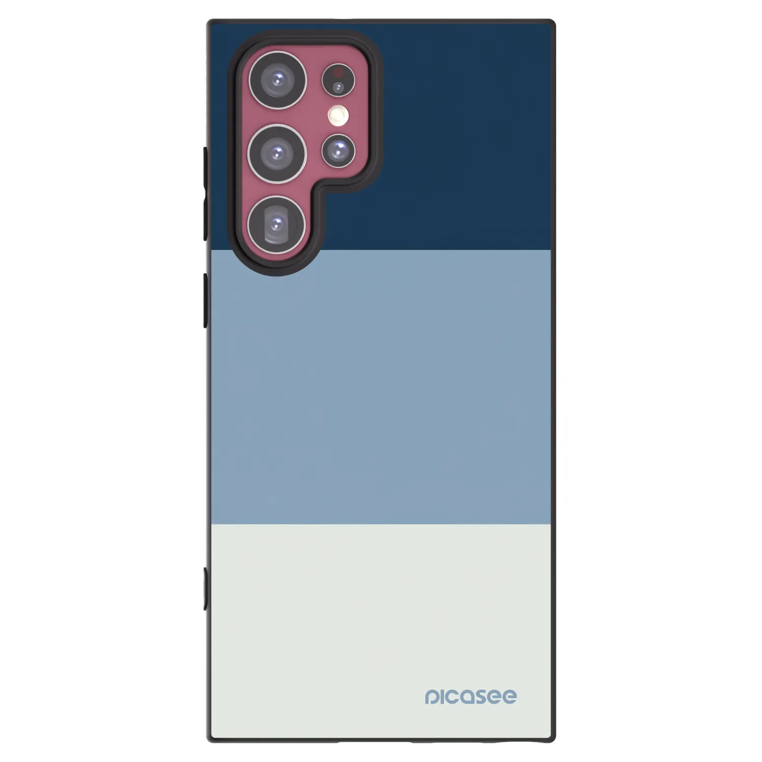 Picasee silikonový černý obal pro Samsung Galaxy S22 Ultra 5G - Coastal Blue