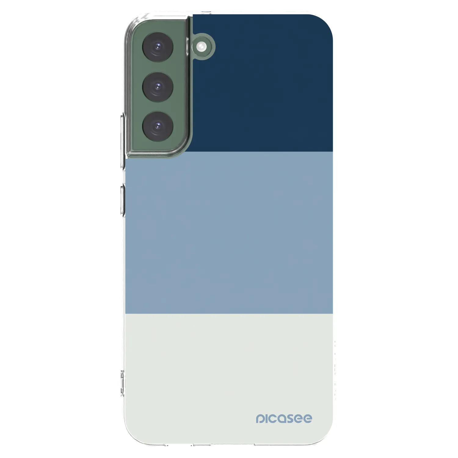 Picasee silikonový průhledný obal pro Samsung Galaxy S22+ 5G - Coastal Blue